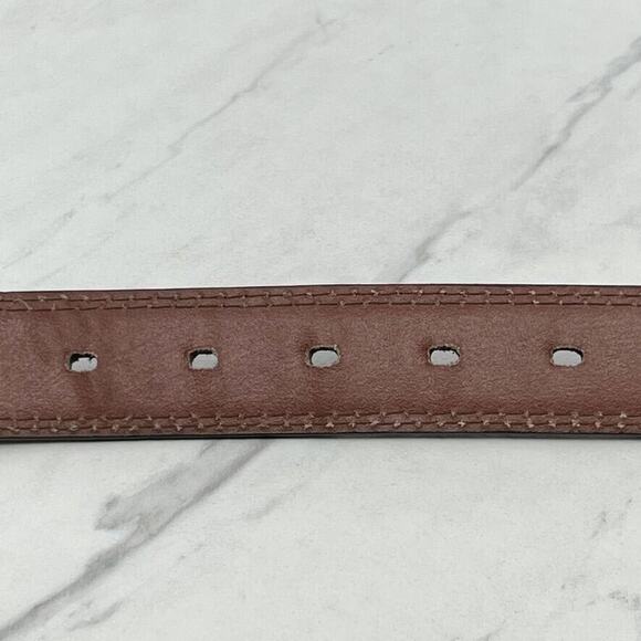 Brown Distressed Genuine Leather Belt Size 38 Mens - Picture 9 of 12